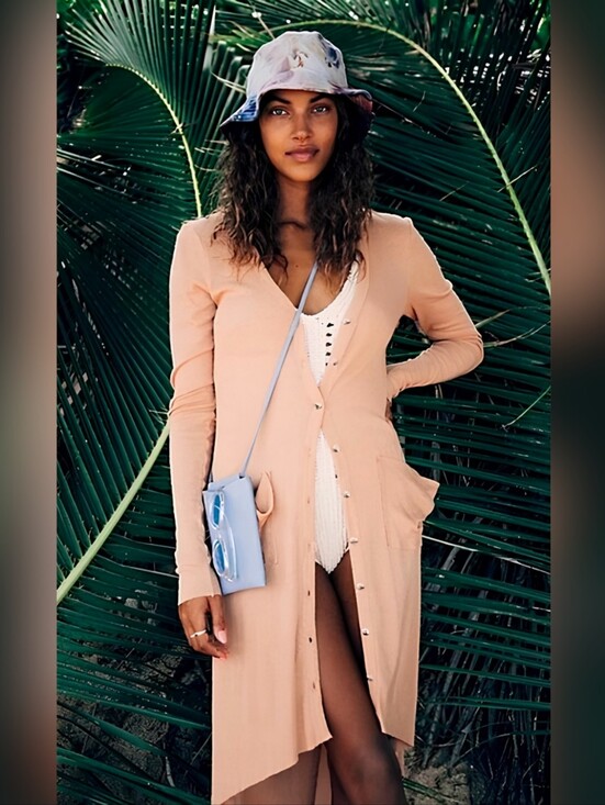Free People Sweaters - Free People Beach Ribbed Cardigan - Medium